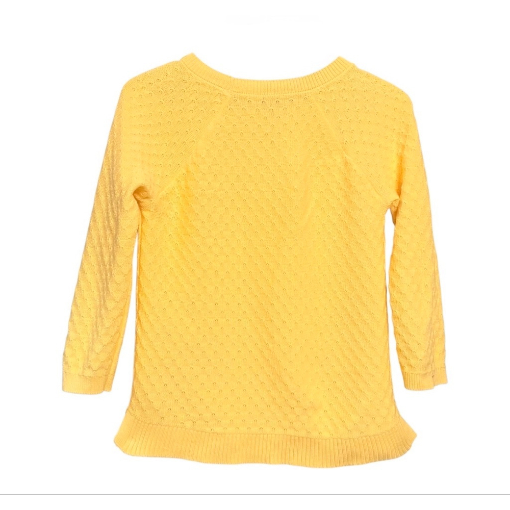 Talbots Yellow Petite Crew Neck Sweater SP - Picture 4 of 8